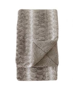 Harwich Natural Faux Fur Throw Blanket