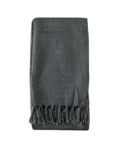 London Acrylic Knitted Throw in Grey