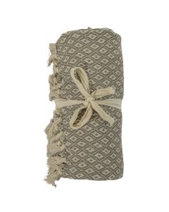 Kira Recycled Cotton Throw Blanket Taupe
