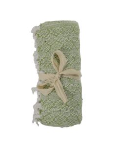Suvi Recycled Cotton Throw Blanket Green