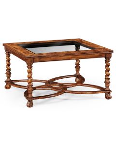 Small Square Coffee Table Oyster - Glass Top
