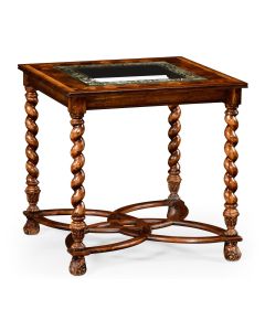 Square Side Table Oyster with Eglomise Top