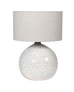 Linden Speckled White Ceramic Table Lamp