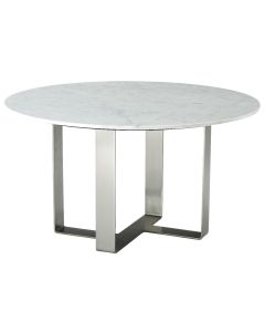 Round Marble Dining Table Adley in Gunmetal