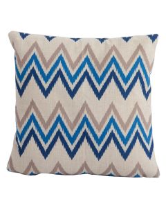 Zig Zag Blue Outdoor Scatter Cushion