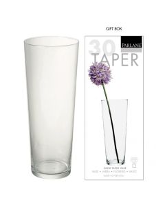 Vase Tapered Clear H30cm