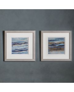 Set of 2 Ocean Waves Framed Art