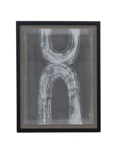 Meander Abstract Framed Art Charcoal