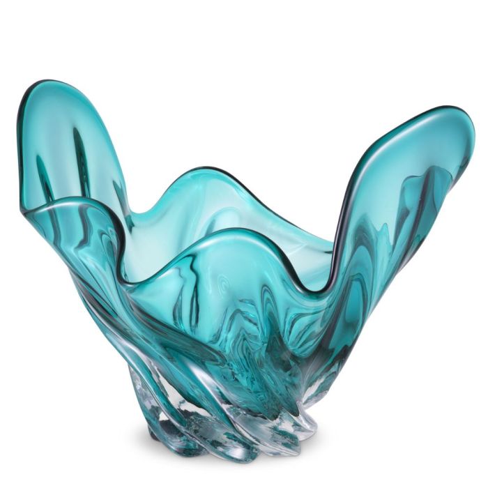 Eichholtz Ace Glass Bowl in Turquoise 1