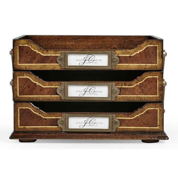 Jonathan Charles Triple Letter Tray Victorian 1