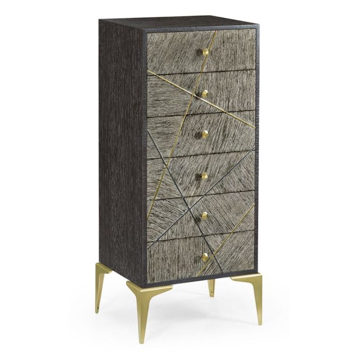 Jonathan Charles Tall Chest of Drawers Transitional - Dark French Oak 1