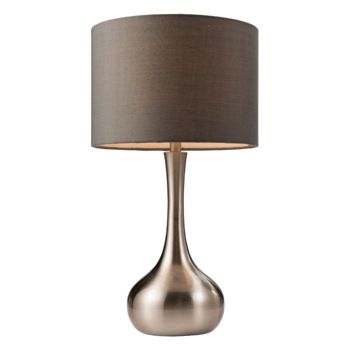 Kington Table Lamp in Nickel & Dark Grey 1