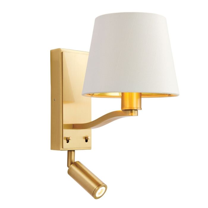 Dronfield Reading Light in Brushed Gold 1