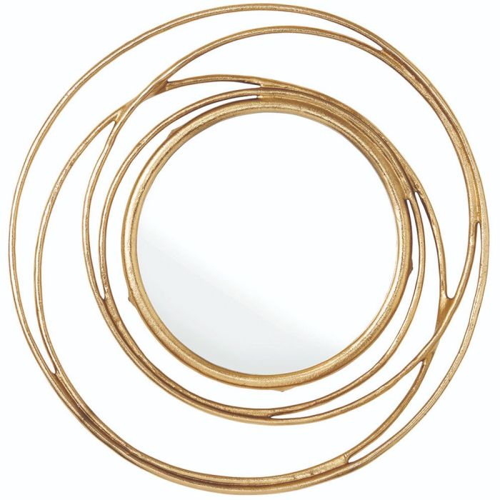 Pavilion Chic Bow Gold Round Wall Mirror 1