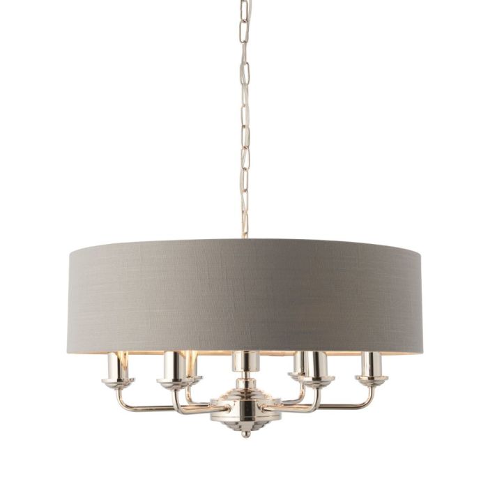 Homelea X Large Pendant Light Nickel and Charcoal 1