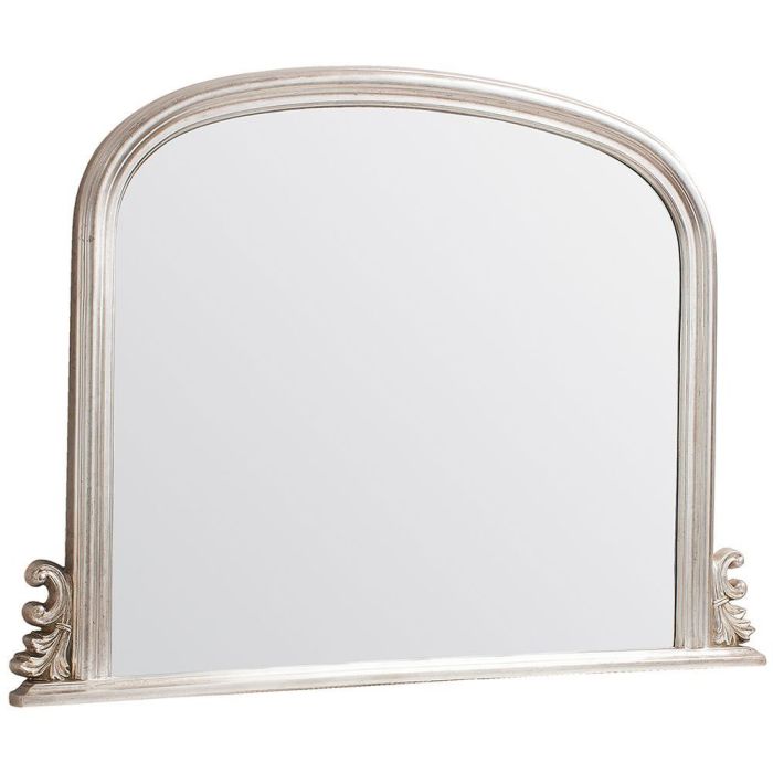 Pavilion Chic Chapel Arched Overmantle Mirror - Silver 1