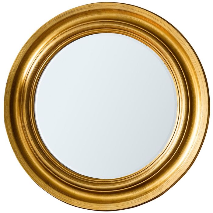 Pavilion Chic Littlebrook Wooden Round Mirror - Gold 1