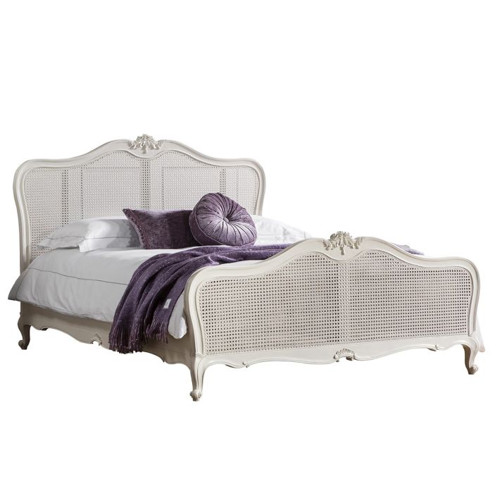 Pavilion Chic Bamako 5ft Cane Bed in White 1