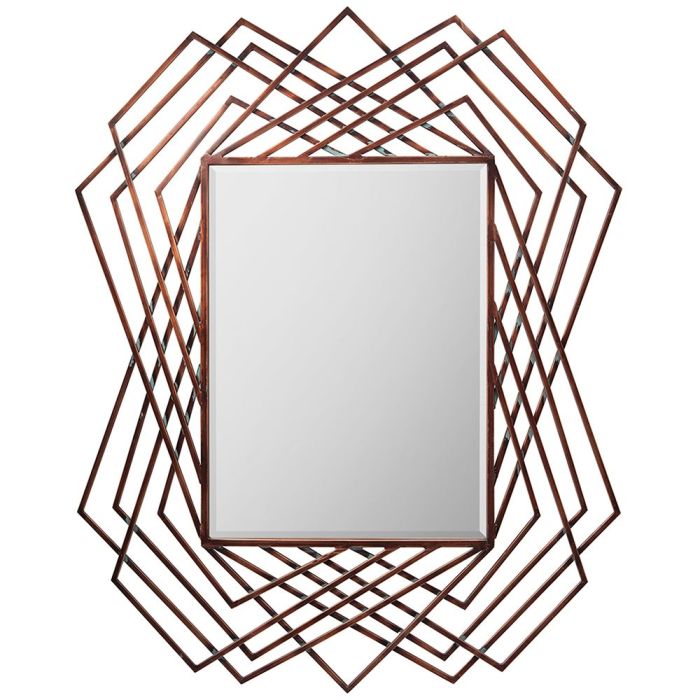 Pavilion Chic Withers Copper Geometric Mirror 1