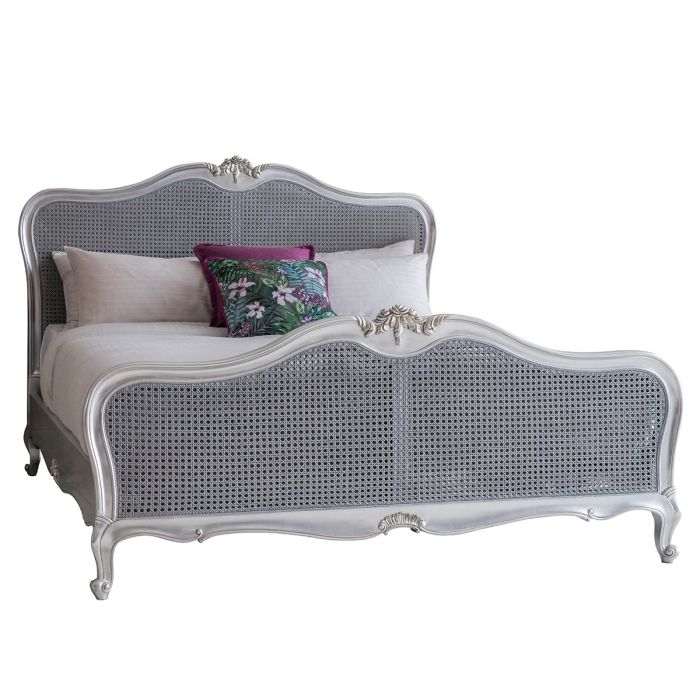 Pavilion Chic Bamako 5ft Cane Bed in Silver 1