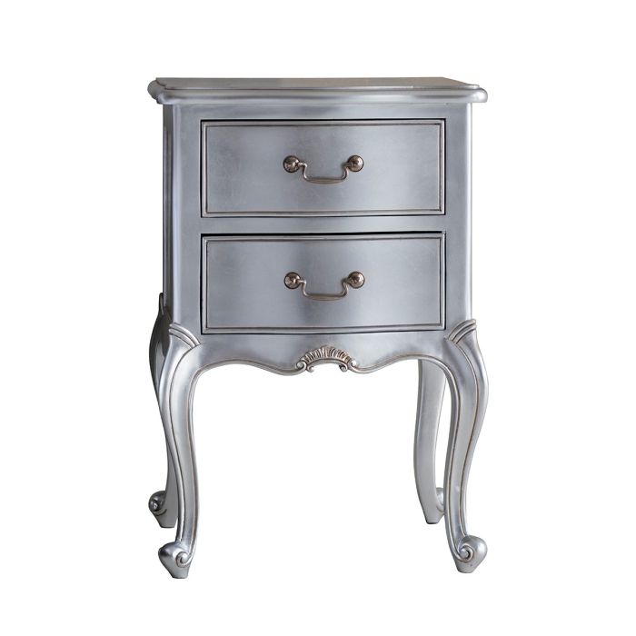 Pavilion Chic Bamako Bedside Table in Silver 1