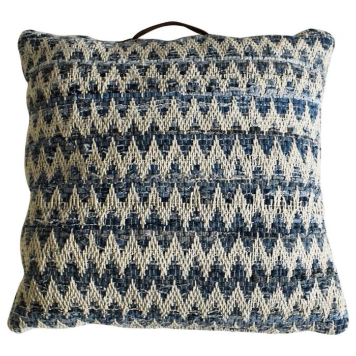 Pavilion Chic Snowshill Blue Patterned Floor Cushion 1