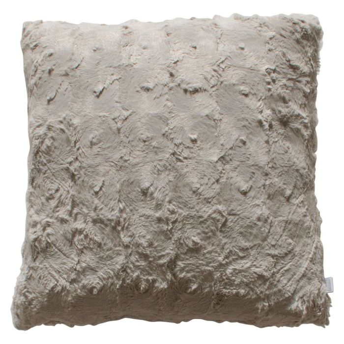 Rufus Faux Fur Cushion in Taupe 1