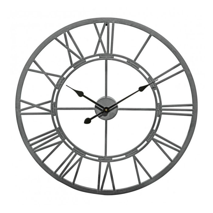 Estate Large Outdoor Garden Clock in Distressed Grey 1