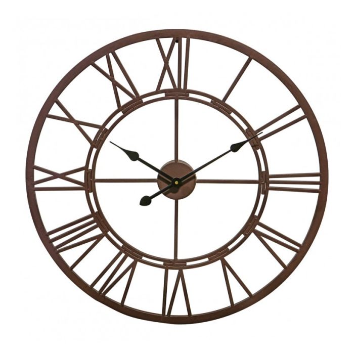 Estate Large Outdoor Garden Clock in Distressed Brown 1