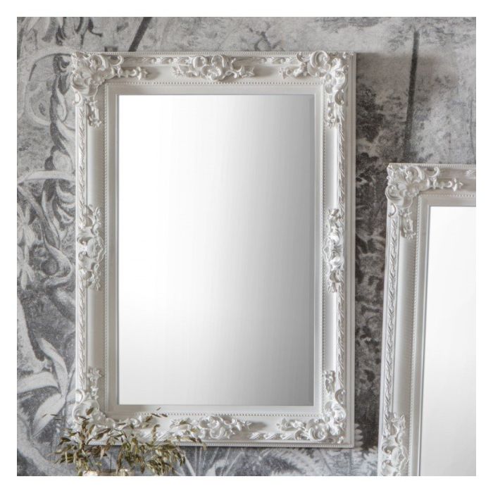 Pavilion Chic Lucy French Style Wall Mirror - White 1