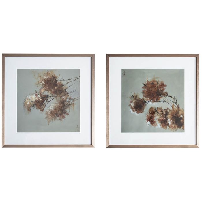 Pavilion Chic Autumn Leaves Wall Art Set of 2 1