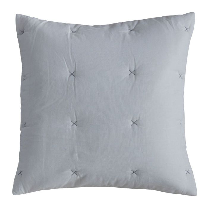 Cordelia Cotton Cushion in Silver 1
