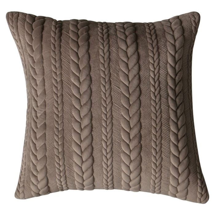 Antoinette Chenille Cushion in Taupe 1