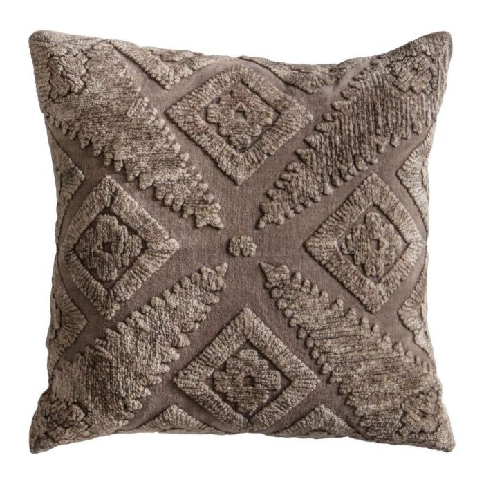 Beesands Velvet Cushion in Taupe 1