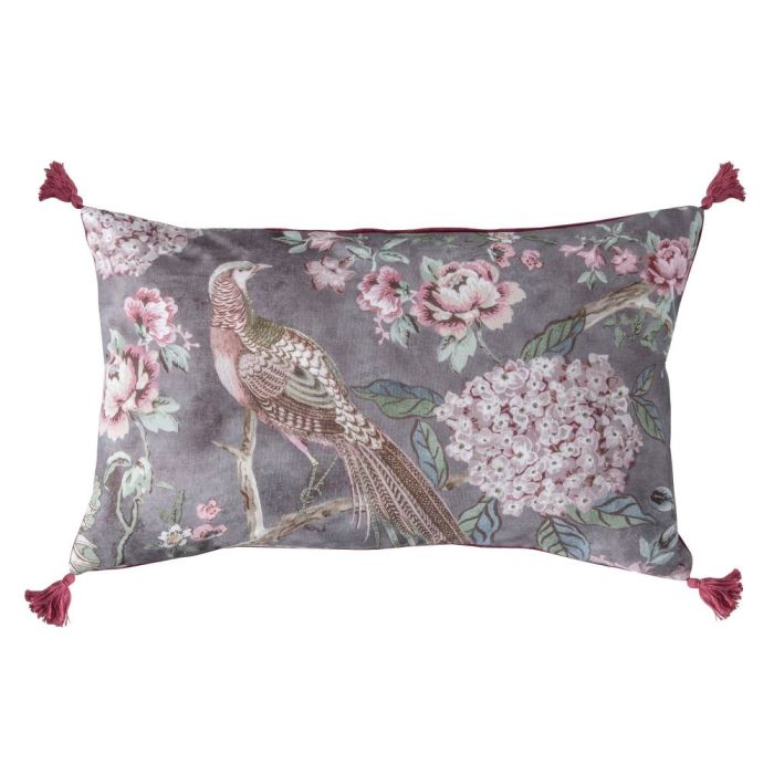Elegant Partridge Cushion with Tassels 1