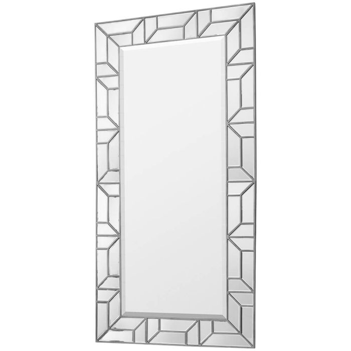 Pavilion Chic Plum Geometric Full Length Mirror - Silver 1