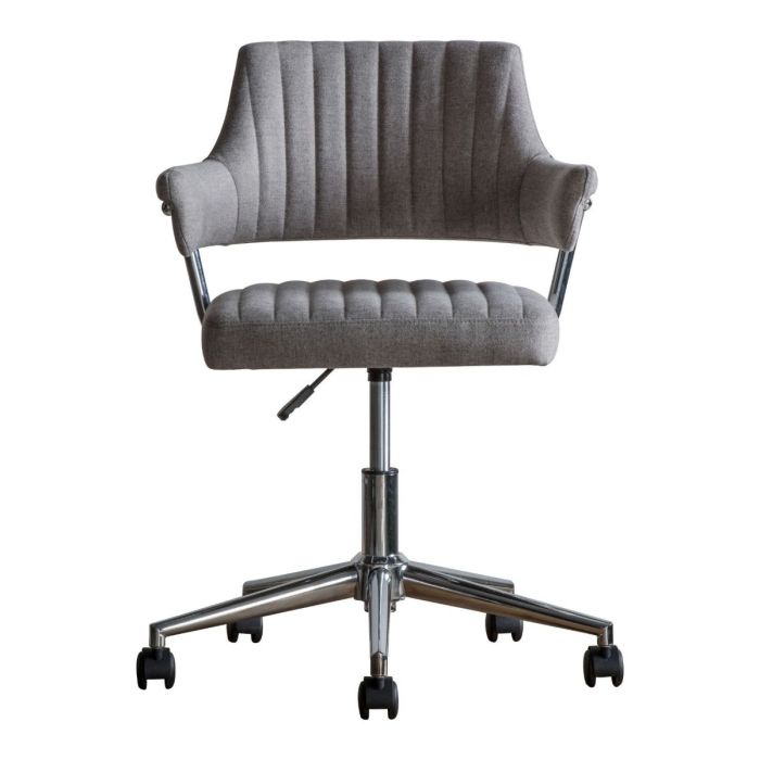 Pavilion Chic Fitzrovia Light Grey Upholstered Desk Chair 1