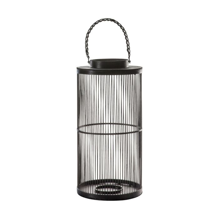 Balin Medium Bamboo Lantern in Black 1