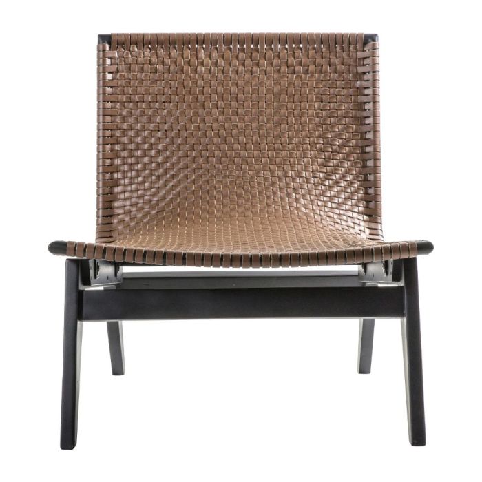 Pavilion Chic Buckingham Lounge Chair in Brown Leather 1