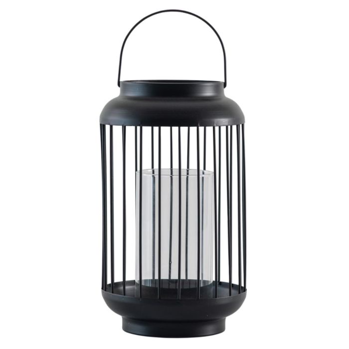 Leo Black Outdoor Lantern Large 1