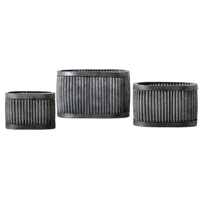 Soleil Wide Outdoor Planters Set of 3 1