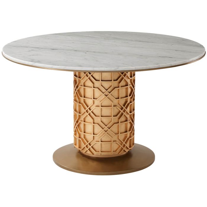 Theodore Alexander Colter Small Round Dining Table in Marble 1