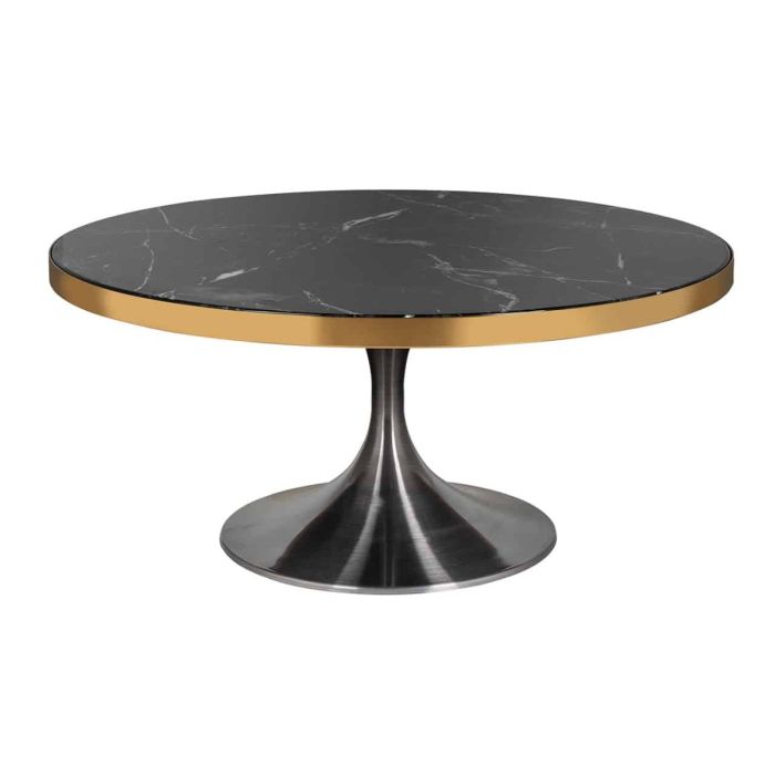 Iroca Black Marble and Gold Coffee Table 1