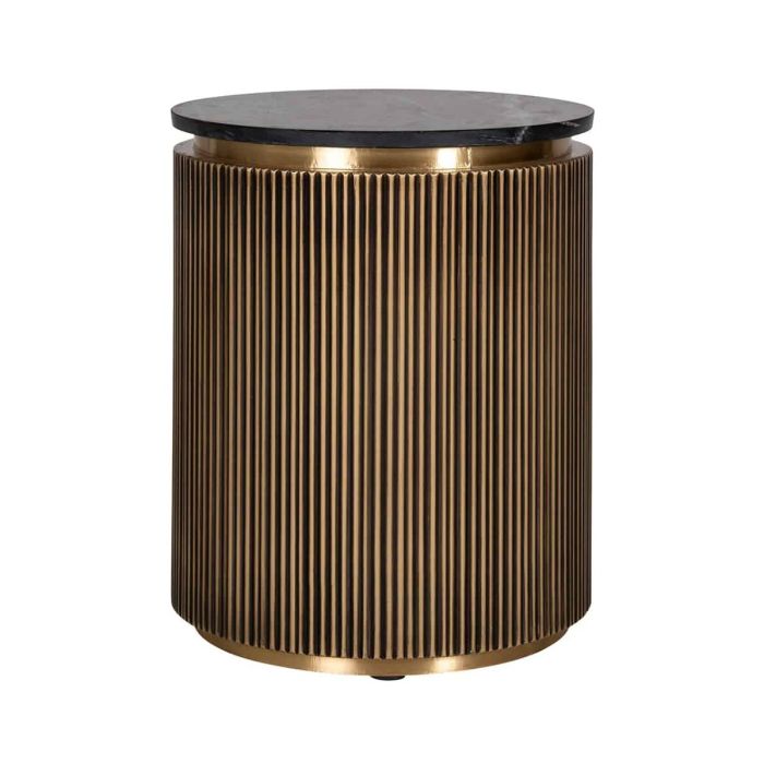 Richmond Ironville Gold Drum Side Table 1
