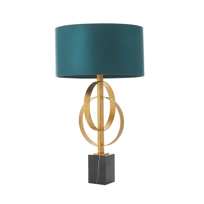 Vermont Gold Table Lamp in Teal 1
