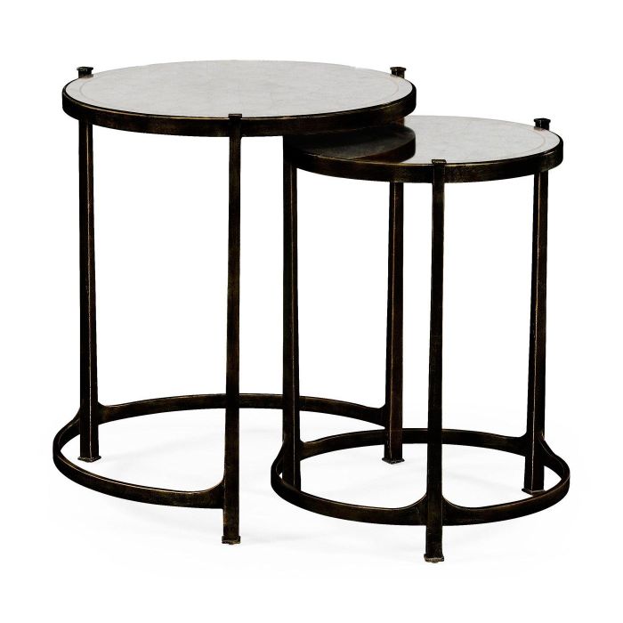 Jonathan Charles Round Nest of Tables Contemporary 1