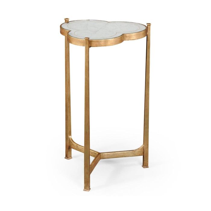 Jonathan Charles Accent Table Trefoil in Eglomise 1