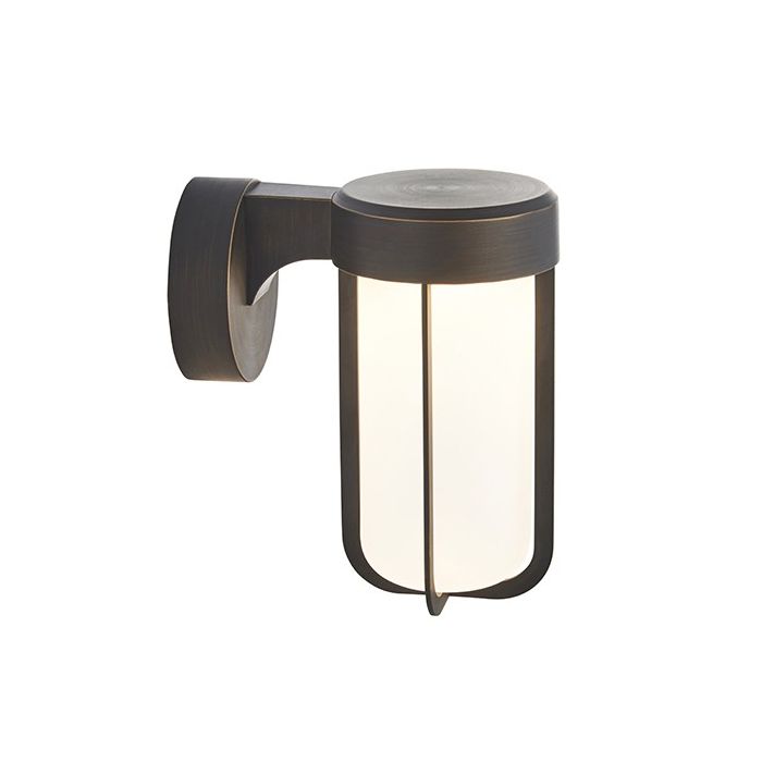 Windsor Frosted Outdoor Wall Light 16W Bronze 1