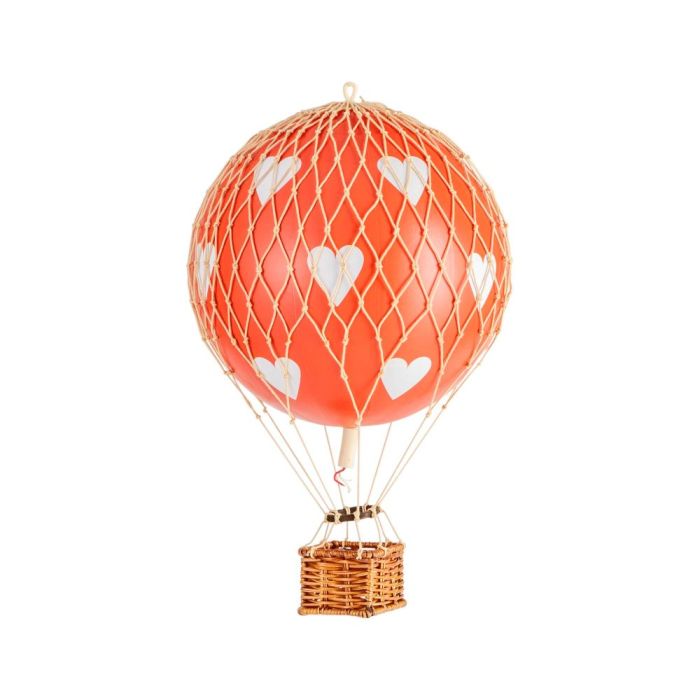 Travels Light Medium Hot Air Balloon Red Hearts 1