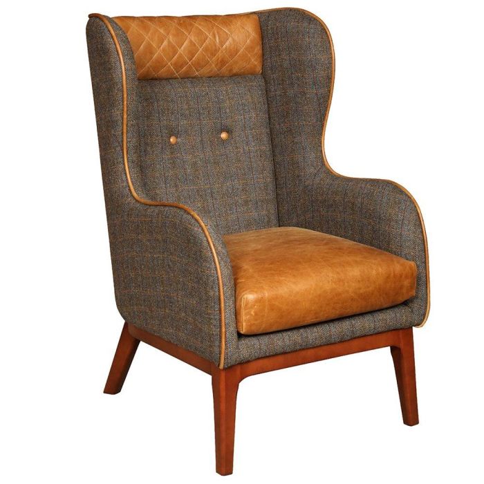Vintage Sofa Company Armchair Keaton in Harris Tweed 1